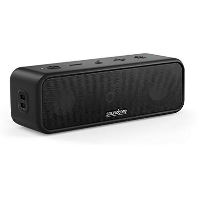 soundcore Lot de 3 haut-parleurs Bluetooth, son stéréo, pilotes audio avec membrane en titane, PartyCast, BassUp, batterie 24 heures, protection IPX7, protection de l'eau, égaliseur individuel, pour soundcore Lot de 3 haut-parleurs Bluetooth, son stéréo, pilotes audio avec membrane en titane, PartyCast, BassUp, batterie 24 heures, protection IPX7, protection de l'eau, égaliseur individuel, pour