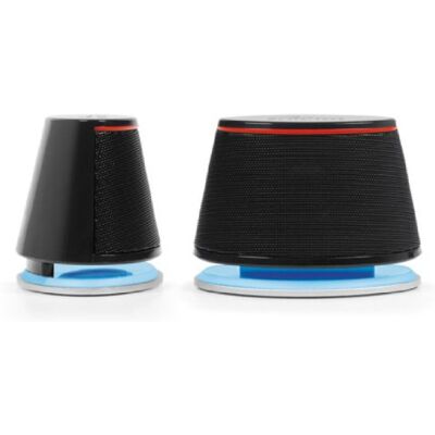media-tech Haut-parleur multimédia USB Jive Pro stéréo 2.0 RMS 2,5 W Bass-Boost AAS 50-17000 Hz Éclairage bleu sur pied en métal media-tech Haut-parleur multimédia USB Jive Pro stéréo 2.0 RMS 2,5 W Bass-Boost AAS 50-17000 Hz Éclairage bleu sur pied en métal