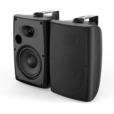 Herdio 6.5 Pouces étanche Enceintes d'extérieur,400W Haut Parleur d'extérieur,2 Voies Avec Basse Puissante Pour Patio Home Piscine Intérieure Terrasse Arrière Cour(Paire,Noir) Herdio 6.5 Pouces étanche Enceintes d'extérieur,400W Haut Parleur d'extérieur,2 Voies Avec Basse Puissante Pour Patio Home Piscine Intérieure Terrasse Arrière Cour(Paire,Noir)