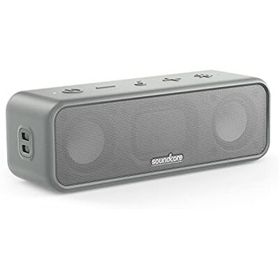 soundcore 3 Enceinte Bluetooth son stéréo par Anker Drivers de diaphragme pur titane, technologie PartyCast, BassUp, autonomie 24 h, étanchéité IPX7, égaliseurs personnalisés soundcore 3 Enceinte Bluetooth son stéréo par Anker Drivers de diaphragme pur titane, technologie PartyCast, BassUp, autonomie 24 h, étanchéité IPX7, égaliseurs personnalisés