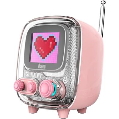 Divoom Tiivoo-2 Enceinte Bluetooth rétro avec Haut-Parleur sans Fil Mignon, Petit, Tendance, Multifonction, Pixel Art, Horloge, Chargement d'album, Bruit Blanc, Cadeau, Compatible avec (rose) Divoom Tiivoo-2 Enceinte Bluetooth rétro avec Haut-Parleur sans Fil Mignon, Petit, Tendance, Multifonction, Pixel Art, Horloge, Chargement d'album, Bruit Blanc, Cadeau, Compatible avec (rose)