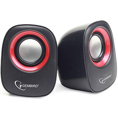 Gembird SPK-107A Haut-parleurs stéréo Noir/Rouge Gembird SPK-107A Haut-parleurs stéréo Noir/Rouge