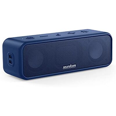 soundcore Enceinte Bluetooth 3 Son stéréo, Drivers de diaphragme Pur Titane, Technologie PartyCast, BassUp, autonomie 24 h, étanchéité IPX7, appli pour égaliseurs personnalisés, utilisable à Domicile soundcore Enceinte Bluetooth 3 Son stéréo, Drivers de diaphragme Pur Titane, Technologie PartyCast, BassUp, autonomie 24 h, étanchéité IPX7, appli pour égaliseurs personnalisés, utilisable à Domicile