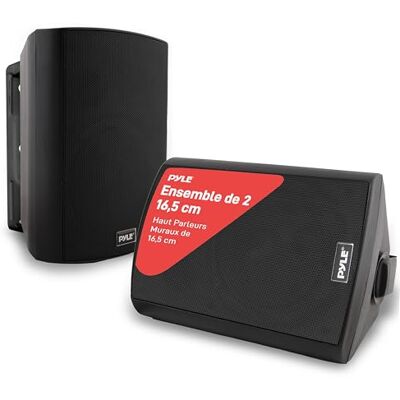 Pyle Paire d'Enceintes Bluetooth Murales étanches, pour Intérieur/Extérieur, évaluation IP44 de Qualité Marine, Amplification des Basses, Volume élevé et Basses Améliorées, Noir Pyle Paire d'Enceintes Bluetooth Murales étanches, pour Intérieur/Extérieur, évaluation IP44 de Qualité Marine, Amplification des Basses, Volume élevé et Basses Améliorées, Noir