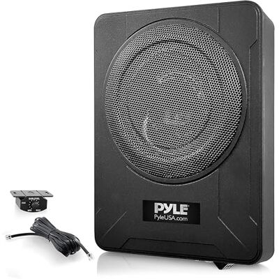 Pyle Caisson de Basse Voiture Amplifié 20 cm à Profil Bas Système Subwoofer Actif Compact de 600 Watts, Enceinte Active sous Siège avec Amplificateur Intégré, Entrées de Niveau Haut et Bas Noir Pyle Caisson de Basse Voiture Amplifié 20 cm à Profil Bas Système Subwoofer Actif Compact de 600 Watts, Enceinte Active sous Siège avec Amplificateur Intégré, Entrées de Niveau Haut et Bas Noir