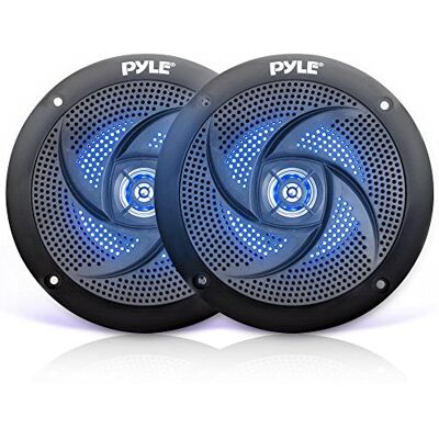 Pyle Haut-parleurs Marine 165 mm 2 Voies – Enceinte Extérieur Étanche 240W avec LED, Résistantes aux Intempéries pour Bateau et Wakeboard Tower, 1 Paire, Noir Pyle Haut-parleurs Marine 165 mm 2 Voies – Enceinte Extérieur Étanche 240W avec LED, Résistantes aux Intempéries pour Bateau et Wakeboard Tower, 1 Paire, Noir