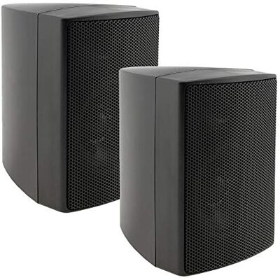 ChiliTec Paire d'enceintes murales 2 voies pour chaîne stéréo HiFi Home Cinéma 40 W 8 Ohm Noir ChiliTec Paire d'enceintes murales 2 voies pour chaîne stéréo HiFi Home Cinéma 40 W 8 Ohm Noir