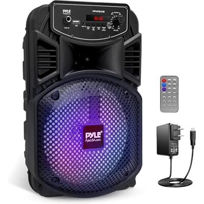 Pyle Enceinte Bluetooth Puissante -300W Enceinte Sono Portable Extérieure/Intérieur Rechargeable avec Caisson de Basses, Tweeter, Entrée Microphone, lumières de fête, MP3/USB, Radio, télécommande Pyle Enceinte Bluetooth Puissante -300W Enceinte Sono Portable Extérieure/Intérieur Rechargeable avec Caisson de Basses, Tweeter, Entrée Microphone, lumières de fête, MP3/USB, Radio, télécommande