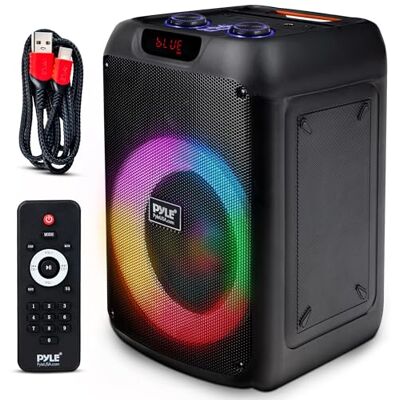 Pyle Enceinte Bluetooth Portable 40 cm – Haut-Parleur Puissant avec LED RGB Woofer Grand Format TWS Batterie Rechargeable Télécommande Câble Type-C Intérieur Extérieur Pyle Enceinte Bluetooth Portable 40 cm – Haut-Parleur Puissant avec LED RGB Woofer Grand Format TWS Batterie Rechargeable Télécommande Câble Type-C Intérieur Extérieur