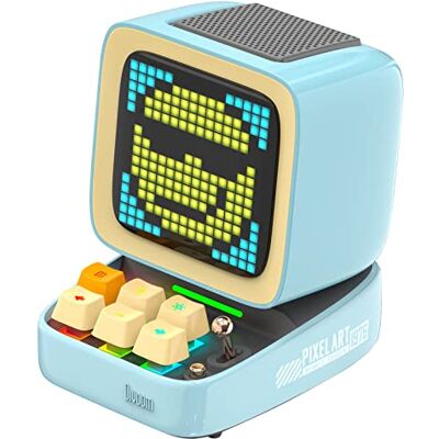 Divoom Ditoo Enceinte Bluetooth avec Affichage LEDs, Reveil, et 10 Watts Audio pour Chambre,DIY,Anniversaire(Bleu) Divoom Ditoo Enceinte Bluetooth avec Affichage LEDs, Reveil, et 10 Watts Audio pour Chambre,DIY,Anniversaire(Bleu)