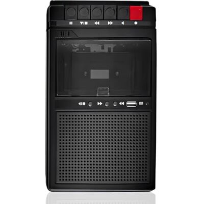 PORFOYO Lecteur de cassettes Bluetooth, lecteur de cassettes portable avec enregistrement, cassette vers MP3 musique via USB/SD/PC, enregistreur de cassettes avec poignée extensible PORFOYO Lecteur de cassettes Bluetooth, lecteur de cassettes portable avec enregistrement, cassette vers MP3 musique via USB/SD/PC, enregistreur de cassettes avec poignée extensible