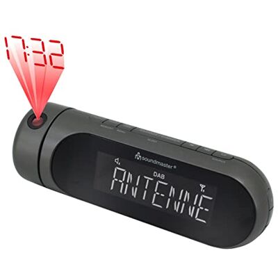 Soundmaster UR6700AN Radio-réveil DAB+ et FM (double alarme) avec projecteur de projection Soundmaster UR6700AN Radio-réveil DAB+ et FM (double alarme) avec projecteur de projection