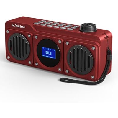 Avantree Boombyte Radio FM Portable avec Enceinte Bluetooth, Deux Haut-parleurs (14W), Volume élevé, Son stéréo, Emplacement pour Carte Micro SD, avec Port USB, 11H Rechargeable Lecteur MP3 Rouge Avantree Boombyte Radio FM Portable avec Enceinte Bluetooth, Deux Haut-parleurs (14W), Volume élevé, Son stéréo, Emplacement pour Carte Micro SD, avec Port USB, 11H Rechargeable Lecteur MP3 Rouge