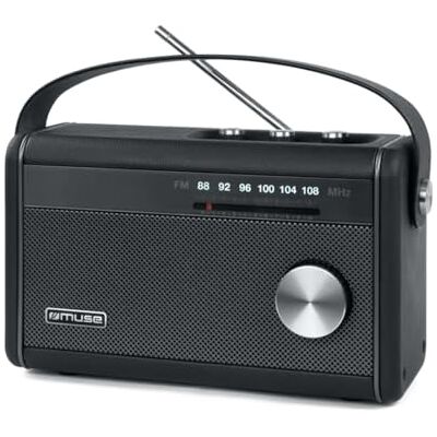 MUSE M-098 BT Radio Bluetooth portable, radio FM, puissance de sortie 10 W, antenne télescopique FM, affichage de fréquence lumineux, USB-C, prise casque, radio à batterie, bloc d'alimentation inclus MUSE M-098 BT Radio Bluetooth portable, radio FM, puissance de sortie 10 W, antenne télescopique FM, affichage de fréquence lumineux, USB-C, prise casque, radio à batterie, bloc d'alimentation inclus