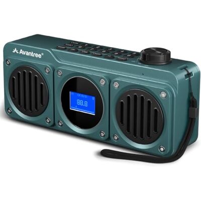 Avantree Boombyte Radio FM Portable avec Enceinte Bluetooth, Deux Haut-parleurs (14W), Volume élevé, Son stéréo, Emplacement pour Carte Micro SD, avec Port USB, 11H Rechargeable Lecteur MP3 Bleu Avantree Boombyte Radio FM Portable avec Enceinte Bluetooth, Deux Haut-parleurs (14W), Volume élevé, Son stéréo, Emplacement pour Carte Micro SD, avec Port USB, 11H Rechargeable Lecteur MP3 Bleu