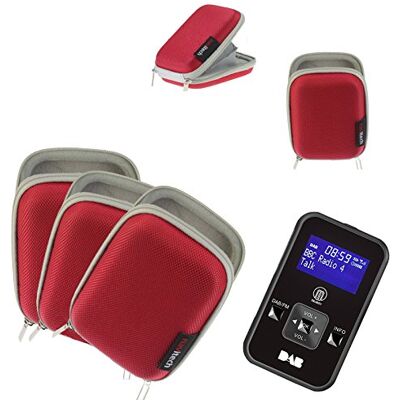 Navitech Rouge Résistant à l'eau Dure Housse de Protection en Compatible avecs baladeurs FM Radio/Audio numérique tel Que Sangean DT-250 Navitech Rouge Résistant à l'eau Dure Housse de Protection en Compatible avecs baladeurs FM Radio/Audio numérique tel Que Sangean DT-250