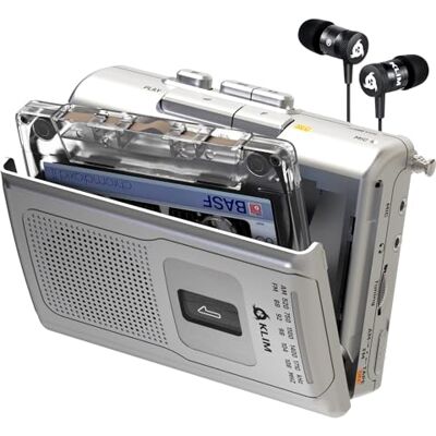 KLIM K8 Lecteur Cassette Audio Enregistreur Cassette NOUVEAU Lecteur de Cassettes Radio Cassette Player AM/FM Microphone et haut-parleur intégrés Prise casque et casque Argent KLIM K8 Lecteur Cassette Audio Enregistreur Cassette NOUVEAU Lecteur de Cassettes Radio Cassette Player AM/FM Microphone et haut-parleur intégrés Prise casque et casque Argent