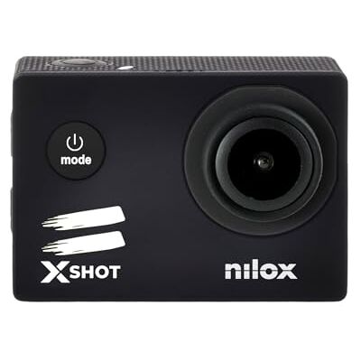 Nilox , Action Cam XShot, Action Camera Résolution 12 Mp, Écran LCD 2 ", Connexion Wifi, Résistant à l'eau jusqu'à 30 m avec étui de protection, batterie 900 mAh, mémoire SD jusqu'à 32 Go Nilox , Action Cam XShot, Action Camera Résolution 12 Mp, Écran LCD 2 ", Connexion Wifi, Résistant à l'eau jusqu'à 30 m avec étui de protection, batterie 900 mAh, mémoire SD jusqu'à 32 Go