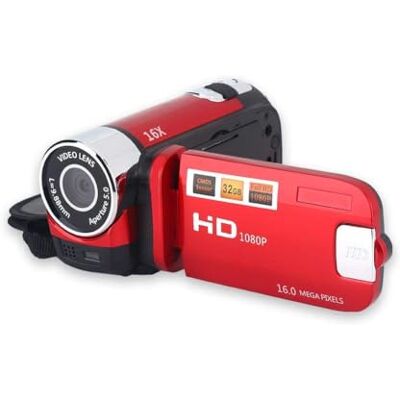 Dpofirs Caméscope numérique, Full HD Rotation 270 ° 1080P 16X Caméra DV vidéo Haute définition Caméra vidéo de tir Professionnelle pour la fête à la Maison Pique-Nique en Plein air Camping(Rouge) Dpofirs Caméscope numérique, Full HD Rotation 270 ° 1080P 16X Caméra DV vidéo Haute définition Caméra vidéo de tir Professionnelle pour la fête à la Maison Pique-Nique en Plein air Camping(Rouge)