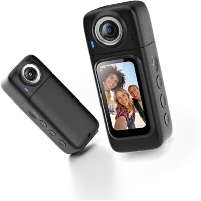 carotoe Caméra de pouce portable WiFi pour le sport Caméscope portable rotatif pour voyage, aventure en plein air, caméra quotidienne carotoe Caméra de pouce portable WiFi pour le sport Caméscope portable rotatif pour voyage, aventure en plein air, caméra quotidienne