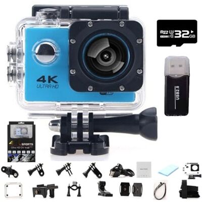 HOLVA Roamix Vision Caméra d'action 4K, caméscope WiFi ultra grand angle de 170° amélioré 2026, caméras vidéo de sport d'extérieur étanches pour les amateurs de photographie et de plongée (bleu, 32 G) HOLVA Roamix Vision Caméra d'action 4K, caméscope WiFi ultra grand angle de 170° amélioré 2026, caméras vidéo de sport d'extérieur étanches pour les amateurs de photographie et de plongée (bleu, 32 G)