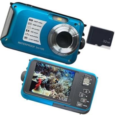 Uqezagpa Caméscope extérieur étanche 30 MP 720p 30 m de profondeur Uqezagpa Caméscope extérieur étanche 30 MP 720p 30 m de profondeur