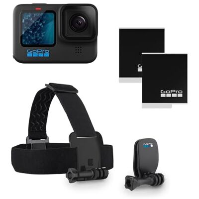 GoPro HERO11 Black Bundle – Comprend Une caméra HERO11 Black, Un Serre-tête + QuickClip et Une Batterie Enduro (2 au Total) GoPro HERO11 Black Bundle – Comprend Une caméra HERO11 Black, Un Serre-tête + QuickClip et Une Batterie Enduro (2 au Total)