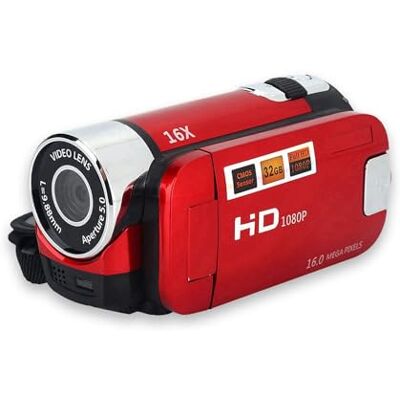 Asixxsix Sugoyi Caméscope numérique, caméra vidéo DV Haute définition Full HD 1080P 16X, Rotation de 270 °(Rouge UE) Asixxsix Sugoyi Caméscope numérique, caméra vidéo DV Haute définition Full HD 1080P 16X, Rotation de 270 °(Rouge UE)