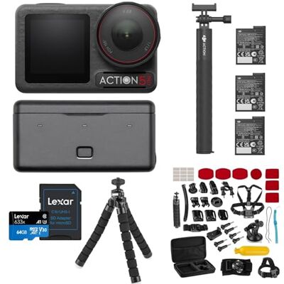 DJI Osmo Action 5 Pro Caméra étanche avec double écran tactile OLED, caméra d'action 4K idéale pour le sport, avec kit sport Froggi 47 pièces et carte SD (kit combo aventure) DJI Osmo Action 5 Pro Caméra étanche avec double écran tactile OLED, caméra d'action 4K idéale pour le sport, avec kit sport Froggi 47 pièces et carte SD (kit combo aventure)