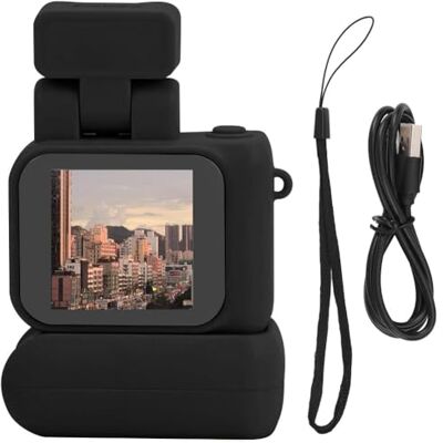 Generic Mini caméra avec écran HD 1080p rétro ultra compact avec flash et station d'accueil de batterie, petit caméscope étudiant Generic Mini caméra avec écran HD 1080p rétro ultra compact avec flash et station d'accueil de batterie, petit caméscope étudiant