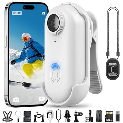 generic 4K PRO Caméra d'acquisition étanche, caméscopes pour action d'aventures corporelles portables, HD, ultra grand angle de 120°, avec audio et vidéo, pour vlogging (blanc Top Match) generic 4K PRO Caméra d'acquisition étanche, caméscopes pour action d'aventures corporelles portables, HD, ultra grand angle de 120°, avec audio et vidéo, pour vlogging (blanc Top Match)