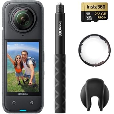Insta360 X4 Pack protège-objectifs Premium Caméra d'action 360° 8K étanche, vidéo Grand Angle 4K, Effet de Perche à Selfie Invisible, protège-objectifs Amovibles Insta360 X4 Pack protège-objectifs Premium Caméra d'action 360° 8K étanche, vidéo Grand Angle 4K, Effet de Perche à Selfie Invisible, protège-objectifs Amovibles