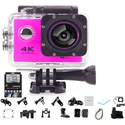 HOLVA Roamix Vision Caméra d'action 4K, caméscope WiFi ultra grand angle de 170° amélioré 2026, caméras vidéo de sport d'extérieur étanches pour les amateurs de photographie et de plongée (rose, sans HOLVA Roamix Vision Caméra d'action 4K, caméscope WiFi ultra grand angle de 170° amélioré 2026, caméras vidéo de sport d'extérieur étanches pour les amateurs de photographie et de plongée (rose, sans