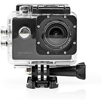 NEDIS ACAM07BK Caméra d'action 1080p @ 30 fps 12 MPixel Étanche jusqu'à 30 m 90 Min Supports Inclus Noir NEDIS ACAM07BK Caméra d'action 1080p @ 30 fps 12 MPixel Étanche jusqu'à 30 m 90 Min Supports Inclus Noir