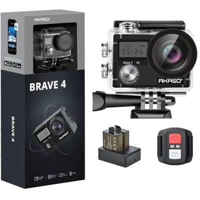 AKASO Brave 4 Caméra d'Action 4K/30FPS 20MP Étanche - Caméra d'Action AKASO Brave 4 Caméra d'Action 4K/30FPS 20MP Étanche - Caméra d'Action
