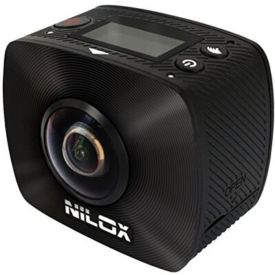 Nilox , Action Cam EVO 360 +, Full HD 1920 x 960p, 30 fps, 4,5 MP, Prise de vue à 360 °, Noir Nilox , Action Cam EVO 360 +, Full HD 1920 x 960p, 30 fps, 4,5 MP, Prise de vue à 360 °, Noir