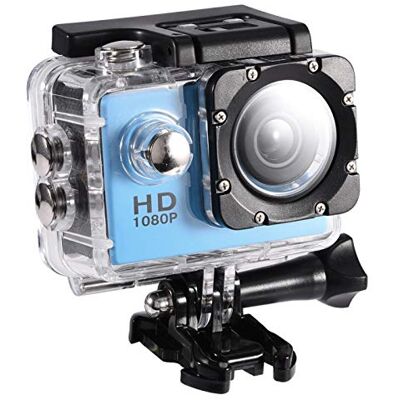 Zunate Caméra de Sport 4K Étanche 30 M, Caméra d'Action DV 1080P Full HD LCD, Caméscope de Plein Air avec Kits d'Accessoires de Montage Bleu Zunate Caméra de Sport 4K Étanche 30 M, Caméra d'Action DV 1080P Full HD LCD, Caméscope de Plein Air avec Kits d'Accessoires de Montage Bleu