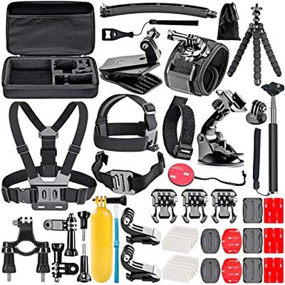 Navitech 50-en-1 kit D'accessoires pour Caméras d'action Compatible avec Le EKEN H9R 4K Action Camera, Full HD WiFi Waterproof Sports Camera Navitech 50-en-1 kit D'accessoires pour Caméras d'action Compatible avec Le EKEN H9R 4K Action Camera, Full HD WiFi Waterproof Sports Camera