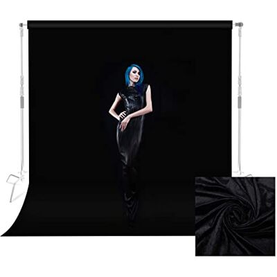 Selens Toile de fond en velours noir 200 x 300 cm Épaisseur : 200 x 300 cm Pour studio photo, produit, portrait, vidéo, mariage, fête, artisanat Noir Selens Toile de fond en velours noir 200 x 300 cm Épaisseur : 200 x 300 cm Pour studio photo, produit, portrait, vidéo, mariage, fête, artisanat Noir