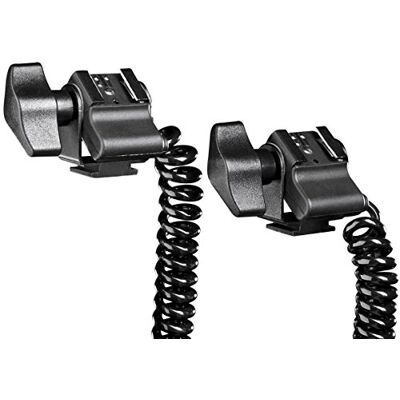 Walimex Pro Walimex Câble flash spiralé double longueur déployée env. 1 m pour 2 flashes externes avec sabots flash pivotants pour appareils photo reflex compatibles avec Panasonic Walimex Pro Walimex Câble flash spiralé double longueur déployée env. 1 m pour 2 flashes externes avec sabots flash pivotants pour appareils photo reflex compatibles avec Panasonic