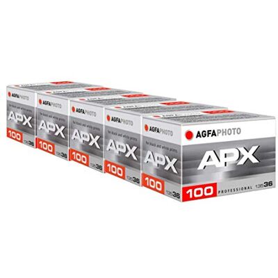 AgfaPhoto APX 100 135-36 Negativfim S/W Lot de 5, AG6A1360-5 AgfaPhoto APX 100 135-36 Negativfim S/W Lot de 5, AG6A1360-5