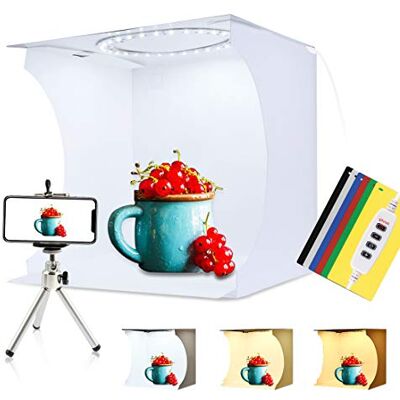 PULUZ Mini boîte photo studio, 30cm Anneau Lumière Photo Studio Light Box Tir Lumière Tente Kit avec Éclairage Blanc/Blanc Chaud 128 pcs LED Anneau Lumière+6 Fonds pour Produit Photographie PULUZ Mini boîte photo studio, 30cm Anneau Lumière Photo Studio Light Box Tir Lumière Tente Kit avec Éclairage Blanc/Blanc Chaud 128 pcs LED Anneau Lumière+6 Fonds pour Produit Photographie