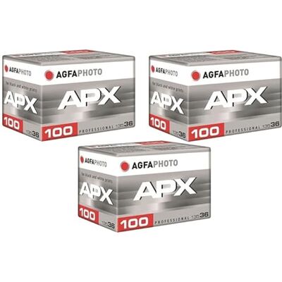 AgfaPhoto Pack 3 x Pellicule APX100 Professionnel 135-36 B&W - AgfaPhoto Pack 3 x Pellicule APX100 Professionnel 135-36 B&W -