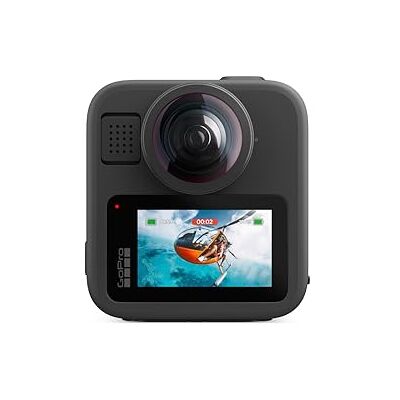 GoPro MAX2 Caméra d'action traditionnelle étanche à 360° avec écran tactile, vidéo sphérique 8K, photos 29 MP 360°, objectifs faciles à remplacer, stabilisation HyperSmooth, 6 microphones GoPro MAX2 Caméra d'action traditionnelle étanche à 360° avec écran tactile, vidéo sphérique 8K, photos 29 MP 360°, objectifs faciles à remplacer, stabilisation HyperSmooth, 6 microphones