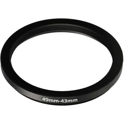 vhbw Bague d'adaptation de Filtre Step-Down de 49 mm vers 43 mm pour Objectif d'appareil Photo Réducteur, métal, Noir vhbw Bague d'adaptation de Filtre Step-Down de 49 mm vers 43 mm pour Objectif d'appareil Photo Réducteur, métal, Noir