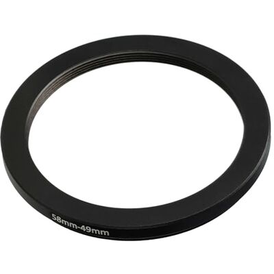 vhbw Adaptateur Step-Down Ring de 58 mm à 49 mm pour objectif d'appareil photo Adaptateur de filtre en métal noir vhbw Adaptateur Step-Down Ring de 58 mm à 49 mm pour objectif d'appareil photo Adaptateur de filtre en métal noir
