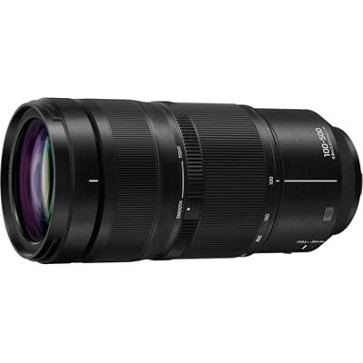 Panasonic LUMIX S-R100500E Objectif 100-500 mm F5-7.1 O.I.S. L-Mount, zoom plein format, distance minimale de mise au point de 0,8 m, anneau de mise au point réglable, résistant aux intempéries, noir Panasonic LUMIX S-R100500E Objectif 100-500 mm F5-7.1 O.I.S. L-Mount, zoom plein format, distance minimale de mise au point de 0,8 m, anneau de mise au point réglable, résistant aux intempéries, noir