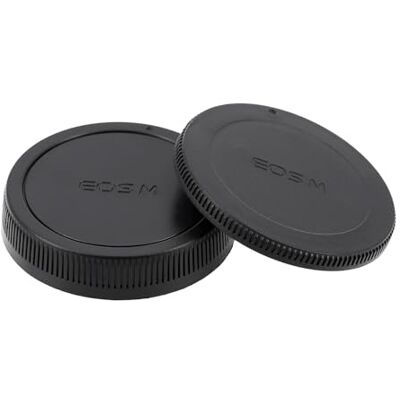 ayex Kit de couvercle de boîtier d'appareil photo et cache arrière d'objectif compatible avec Canon EF-M Capuchons de protection pour appareil photo et objectif ayex Kit de couvercle de boîtier d'appareil photo et cache arrière d'objectif compatible avec Canon EF-M Capuchons de protection pour appareil photo et objectif