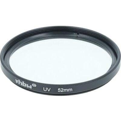 vhbw Filtre UV Universel pour Les objectifs d'appareil Photo de Filetage 52mm Filtre de Protection UV, Noir vhbw Filtre UV Universel pour Les objectifs d'appareil Photo de Filetage 52mm Filtre de Protection UV, Noir