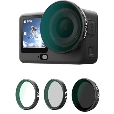 TELESIN Kit de filtres pour DJI Osmo Action 6 – VND 2-32 Variable ND, CPL UV Lens Filters, Snap HD Optical Glass Multi-Coated Set, Action 6 Accessoires pour Voyage, Sport & Vidéo cinématographique TELESIN Kit de filtres pour DJI Osmo Action 6 – VND 2-32 Variable ND, CPL UV Lens Filters, Snap HD Optical Glass Multi-Coated Set, Action 6 Accessoires pour Voyage, Sport & Vidéo cinématographique